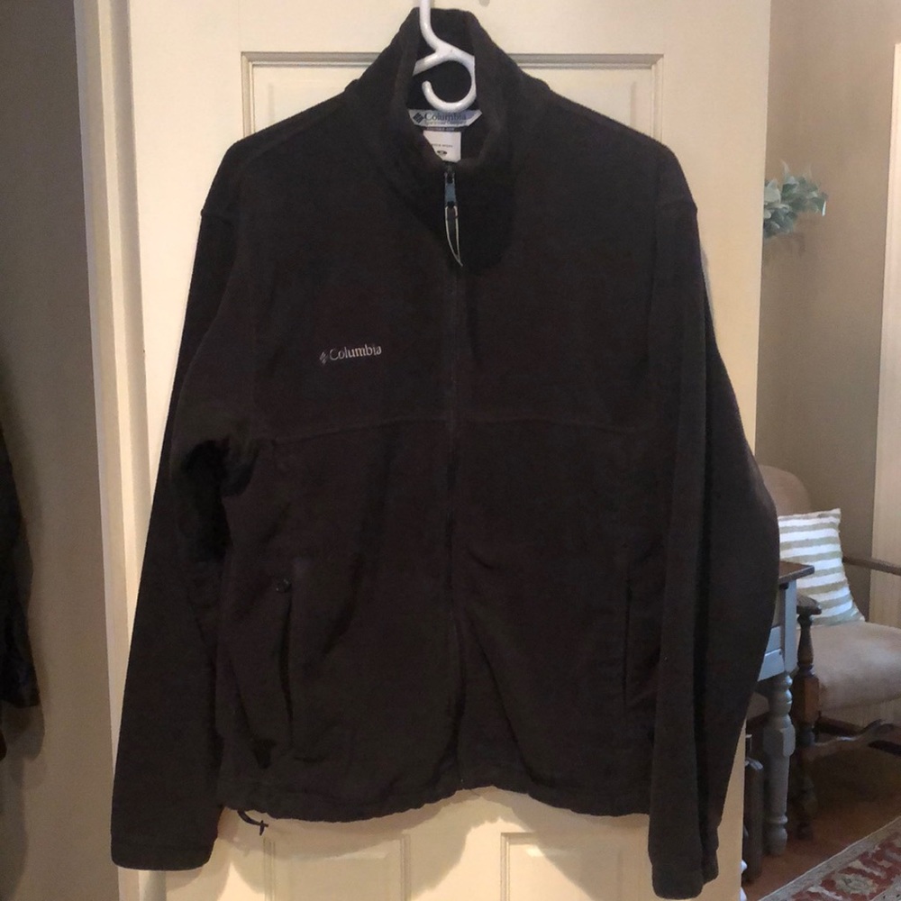 Columbia Mens M Black bungee waist fleece jacket